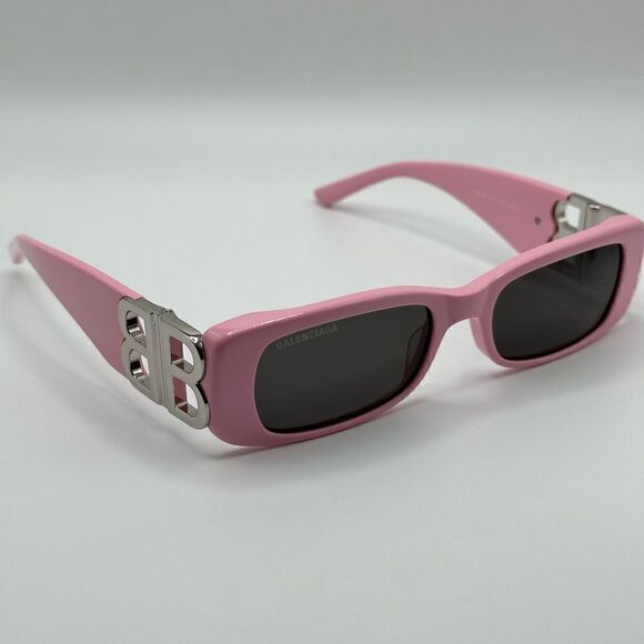 BALENCIAGA Sunglasses BB0096S 012 Pink/Silver/Grey NEW main image 9